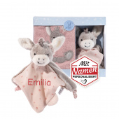 Sterntaler Emmi Girl Baby Geschenkset - Personalisiertes Schmusetuch + Handtuch, Geschenk zur Geburt & Taufe