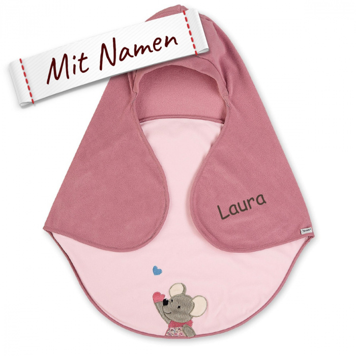 Sterntaler Baby Einschlagdecke mit Namen, | Rosa, LALALO z.B. für... Autositz