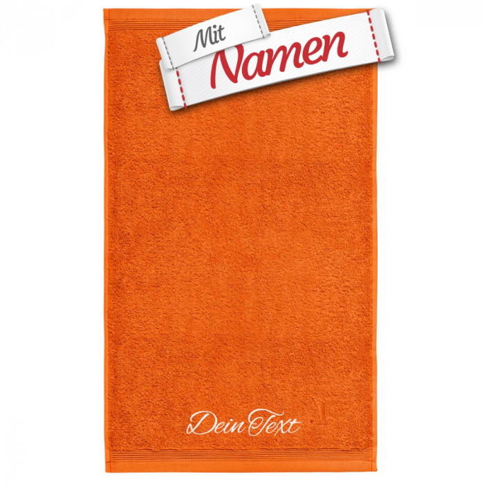 MÖVE Duschtuch 80x150 Red Clay Orange (701), bestickt